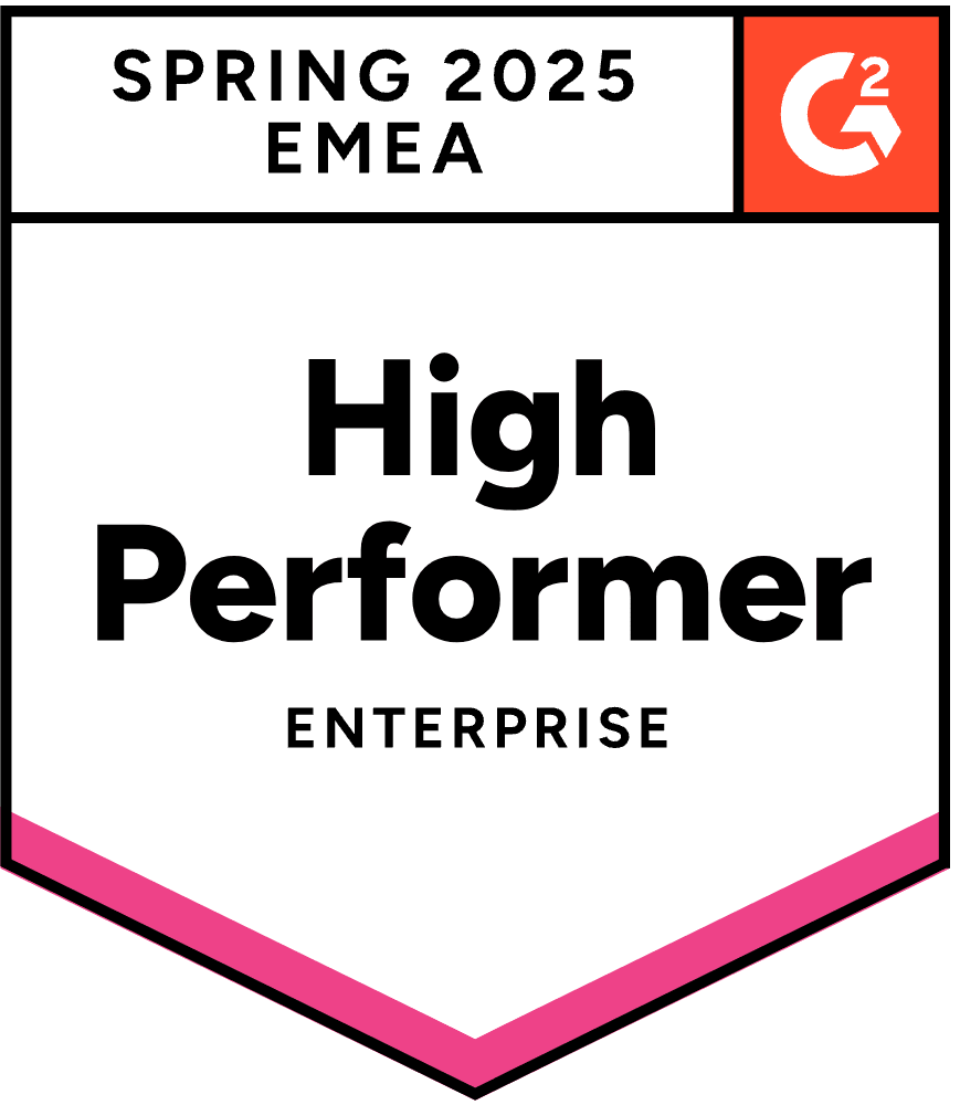 Badge for high performer in enterprise EMEA