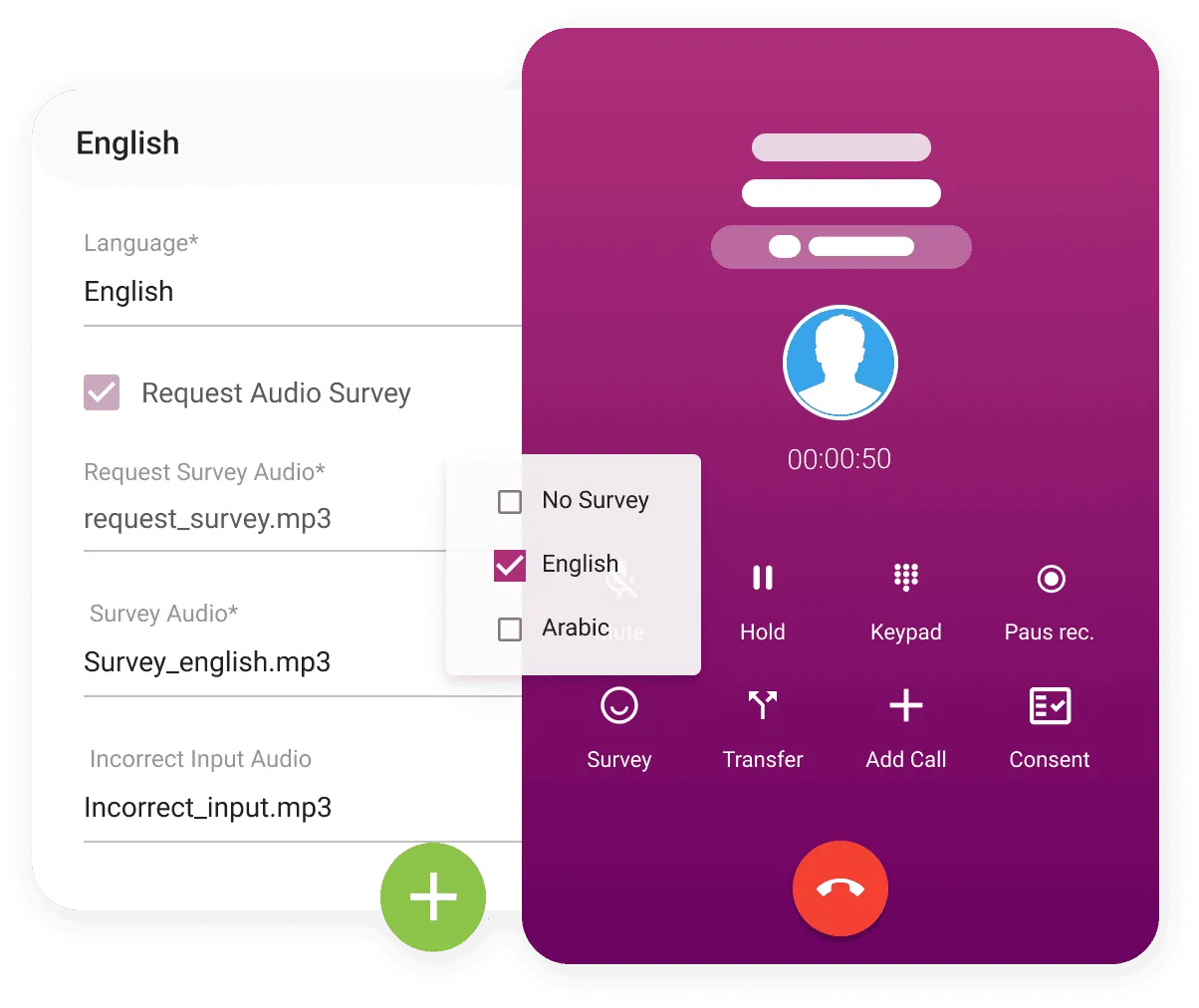 Téléphone affichant l'icône de l'application d'enregistrement des appels