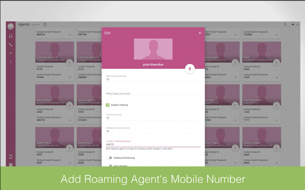 roaming agent/ Remote agent