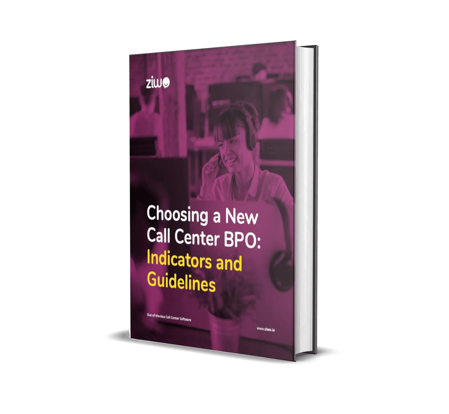 A book with a title "Choosing a New Call Center BPO: Indicators and Guidelines"