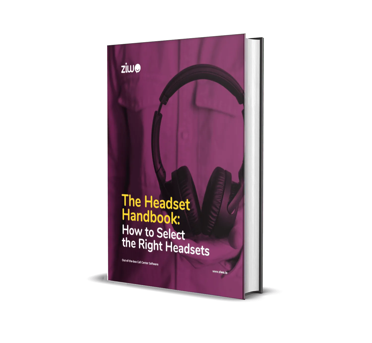 A book with a title "The Headset Handbook: How to Select the Right Headset"