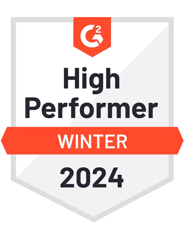G2 badge for high performer of 2024