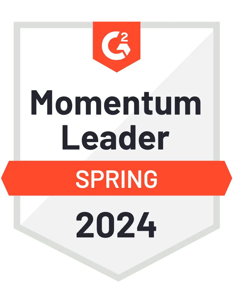 G2 badge for momentum leader of 2024