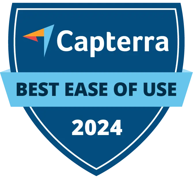 Software Advice badge for most easy to use software of 2024